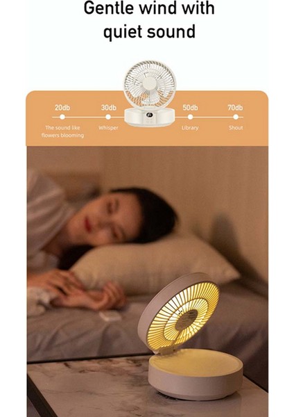 Uzaktan Kumanda Kablosuz Duvara Monte Sirkülasyon Hava Soğutma Fanı, LED Işık ile Katlanır Elektrikli Vantilatör Masa Fanı, A (Yurt Dışından) fiyatları