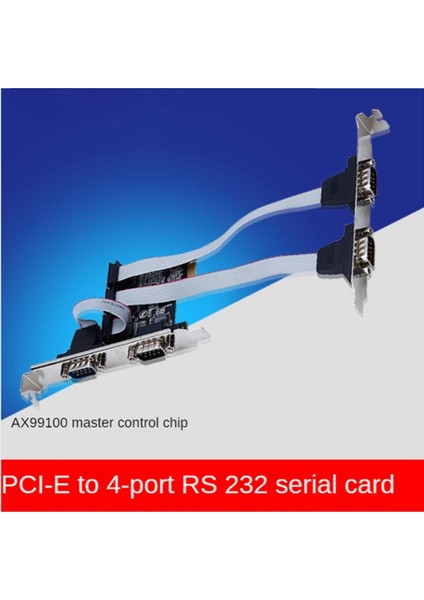 25 Mbps Pcıe Seri Bağlantı Noktası Genişletme Kartı AX99100 Çip Pcıe Seri Bağlantı Noktası RS232 Arayüzü 4 Bağlantı Noktası Genişletme Kartı Yükseltici Kart (Yurt Dışından) fırsatları