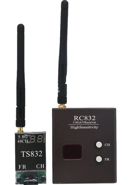 48CH 5.8g 600 Mw 5km Kablosuz Av Verici TS832 Alıcı RC832 Fpv Multicopter Rc Uçak Quadcopter (A) (Yurt Dışından)