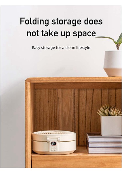 Uzaktan Kumanda Kablosuz Duvara Monte Sirkülasyon Hava Soğutma Fanı, LED Işık ile Katlanır Elektrikli Vantilatör Masa Fanı, A (Yurt Dışından) indirimleri