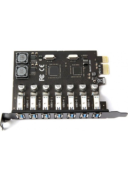 Pcıe - Usb3.0 Adaptör Kartı 7 Port USB 3.0 Pcı-E Masaüstü Bilgisayar Genişletme Kartı Ücretsiz Harici Güç Kaynağı Güç Kaynağı (Yurt Dışından) fiyatları