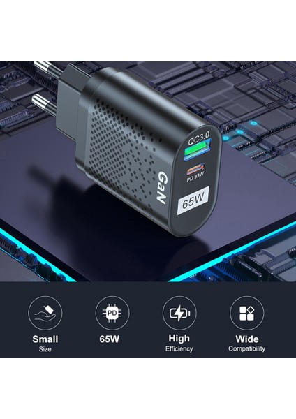 65W Cep Telefonu Hızlı Şarj Cihazı Çok Bağlantı Noktalı Qc3.0 Pd Çoklu Hızlı Şarj El Şarj Cihazı Ab Tak Için (Yurt Dışından) fiyatları