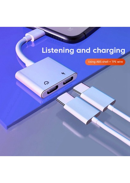 Typec - Çift C Kulaklık ve Şarj Adaptörü 2'si 1 Arada Hub Ses Şarj Cihazı Ayırıcı Pd 3.0 60W Hızlı Şarj Ayırıcı (Yurt Dışından) fiyatları