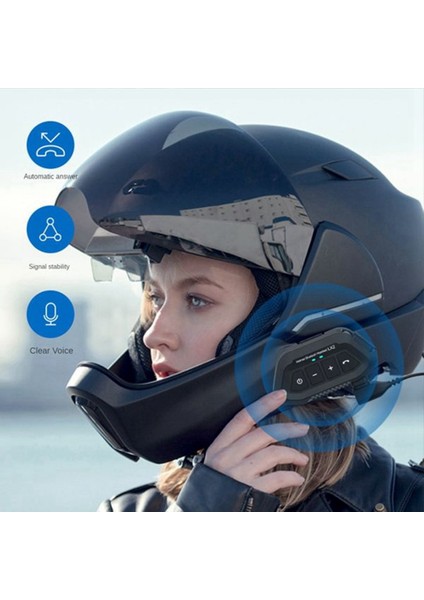 Lx2 Bluetooth5.0 Kask Kulaklık Kablosuz Eller Serbest Çağrı Motosiklet Kaskı Su Geçirmez Kulaklık Stereo Bluetooth Kulaklık B (Yurt Dışından) indirimleri