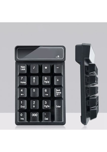 2.4 Ghz Kablosuz Klavye Mini USB Sayısal Tuş Takımı 19 Tuşları Numara Pad Numpad Alıcısı Muhasebe Dizüstü Pc Bilgisayar(A) (Yurt Dışından)