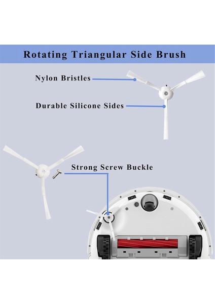 Roborock Q Revo Ana Yan Fırça Hepa Filtreleri Paspas Pedleri Toz Torbaları (Yurt Dışından) modelleri