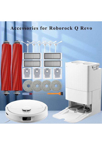 Roborock Q Revo Ana Yan Fırça Hepa Filtreleri Paspas Pedleri Toz Torbaları (Yurt Dışından) indirimleri