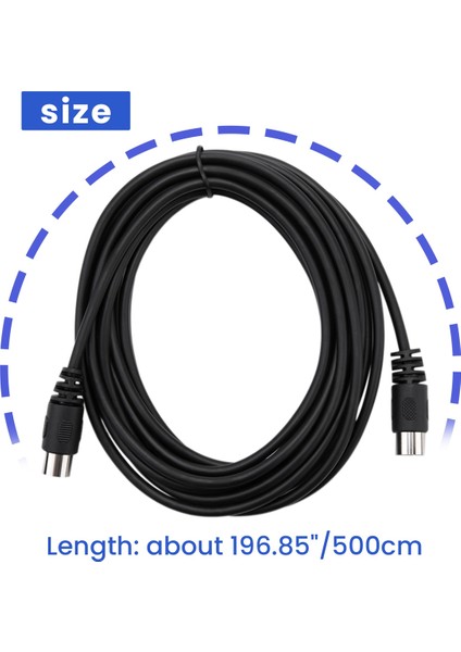 Pin Din Erkek - Erkek Hoparlör Ses Kablosu Adaptörü Gözetim Otomotiv Bilgisayarları Televizyon Hassas 5 M (Yurt Dışından) indirimleri