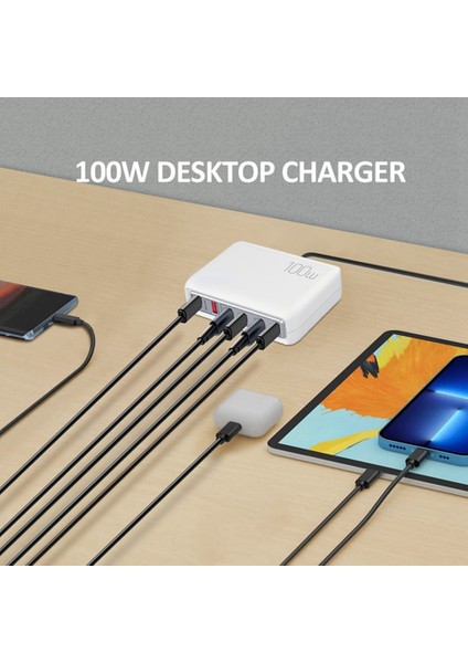 20W Hızlı Şarj Cep Telefonu Şarj Cihazı Için Taşınabilir 100W Çok Bağlantı Noktalı Şarj Cihazı, Birleşik Krallık Fişli, Beyaz (Yurt Dışından) fiyatları