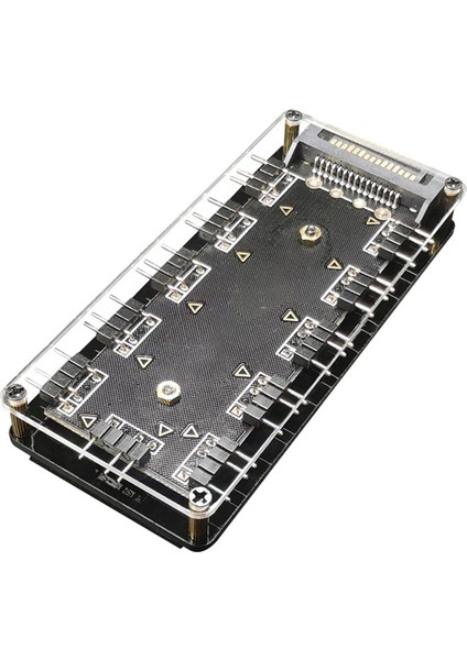10 Port Rgb Fan Hub Pc Bilgisayar Masaüstü 5 V 3pın Argb Uzatma Splitter Taşınabilir Güç Adaptörü (Yurt Dışından)