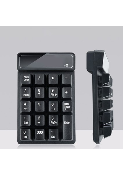 2.4 Ghz Kablosuz Klavye Mini USB Sayısal Tuş Takımı 19 Tuşları Numara Pad Numpad Alıcısı Muhasebe Dizüstü Pc Bilgisayar(B) (Yurt Dışından)