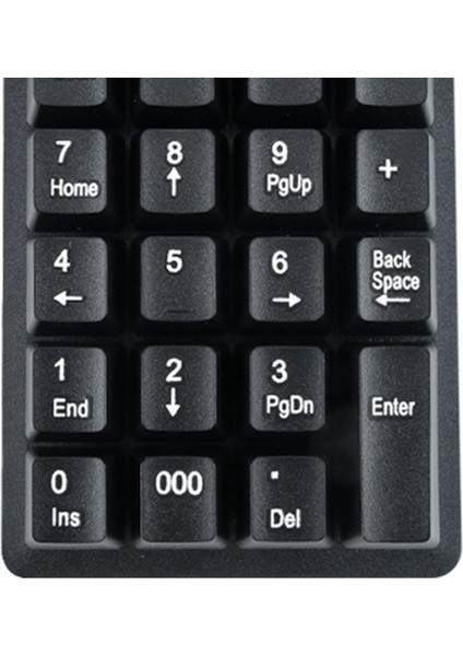2.4 Ghz Kablosuz Klavye Mini USB Sayısal Tuş Takımı 19 Tuşları Numara Pad Numpad Alıcısı Muhasebe Dizüstü Pc Bilgisayar(B) (Yurt Dışından)