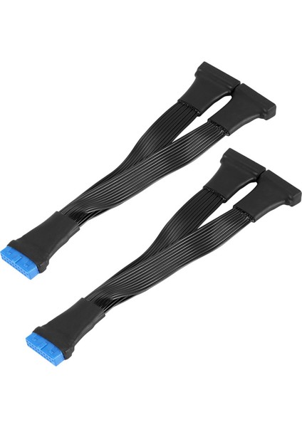 2 Adet Anakart USB 3.0 19PIN Başlık 1 Ila 2 Uzatma Splitter Kablosu, 12 cm 19PIN Dahili Uzatma Başlık Adaptör Kablosu (Yurt Dışından) fiyatları
