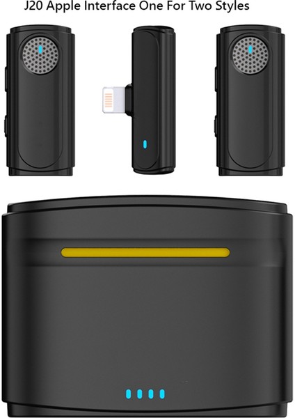 Kablosuz Yaka Mikrofonu Mini Taşınabilir Yaka Mikrofonu Canlı Ses Için Çift Kanallı Ses Video Ses Kaydı, B (Yurt Dışından) indirimleri