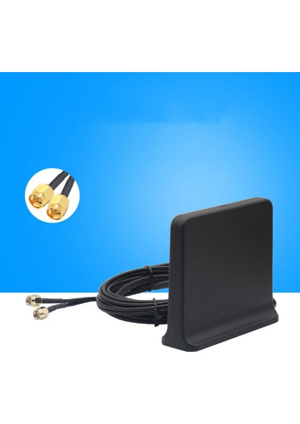 Sinyal Güçlendirme 5g 4g Lte 3g Gsm Mimo Anten Yüksek Kazanç 12DBI 600-6000MHZ Harici Omni Wifi Anteni (Ts9 Adaptörlü Siyah) (Yurt Dışından)