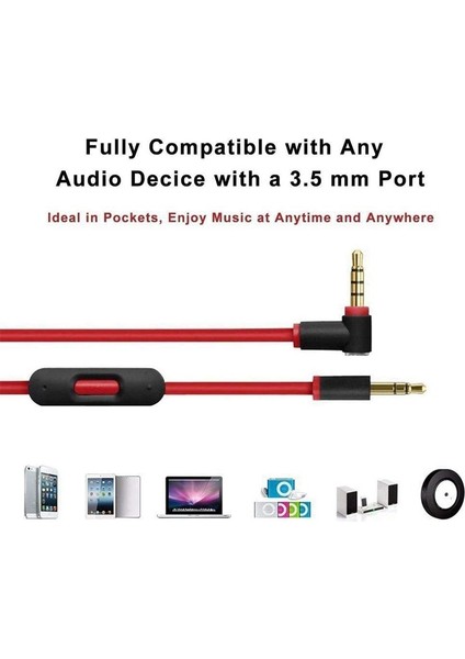 Stüdyo/executive/mixr/solo/kablosuz/pro Için Hat Mikrofonlu By Dre Kulaklıklar Için Yedek Ses Kablosu (Yurt Dışından) fiyatları