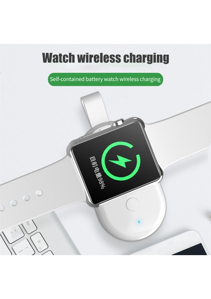 1-7 Nesil ve Se Izle Için Taşınabilir Kullanışlı Manyetik Emme Saati Kablosuz Şarj Cihazı, Beyaz (Yurt Dışından)
