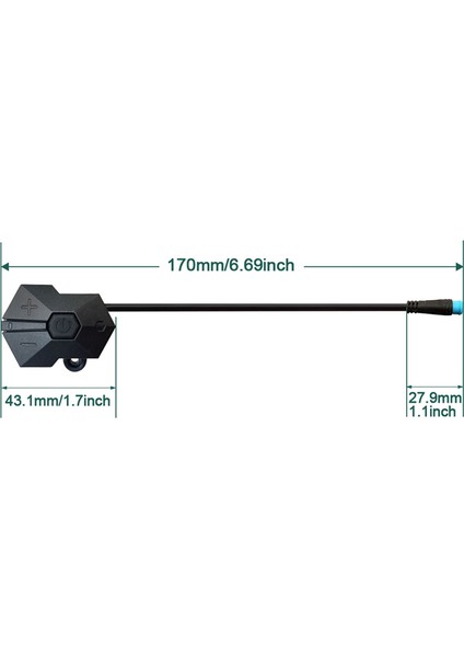 Elektrikli Bisiklet 850C P850C BBS01 BBS02 Orta Sürücü Aksesuarı Için Ekran Uzatma Kablosu (Yurt Dışından) fiyatları