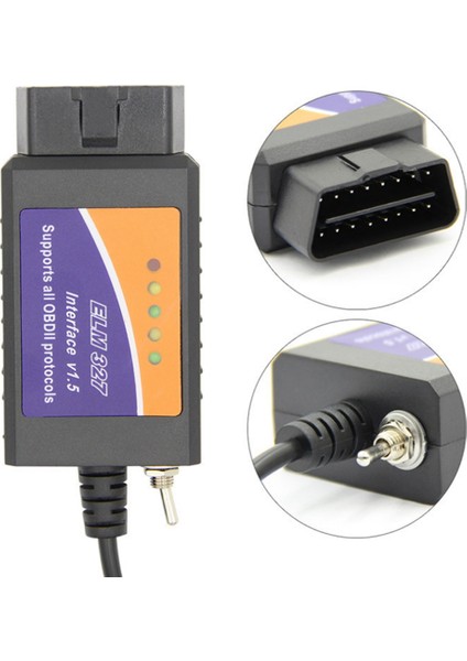 V1.5 PIC18F25K80 Focccus Obd2 Araç Teşhis Aracı Tarayıcı Için Anahtarlı USB Teşhis Kablosu (Yurt Dışından)