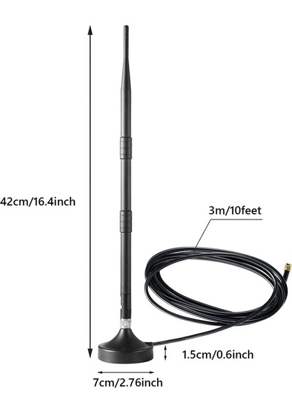 Helyum Hotspot Madenci Kapalı Anten 8dbi 39 cm Nebra Bobcat Için Sma Dişi Rp-Sma Erkek Adaptör/mıknatıs Tabanı (Yurt Dışından) modelleri