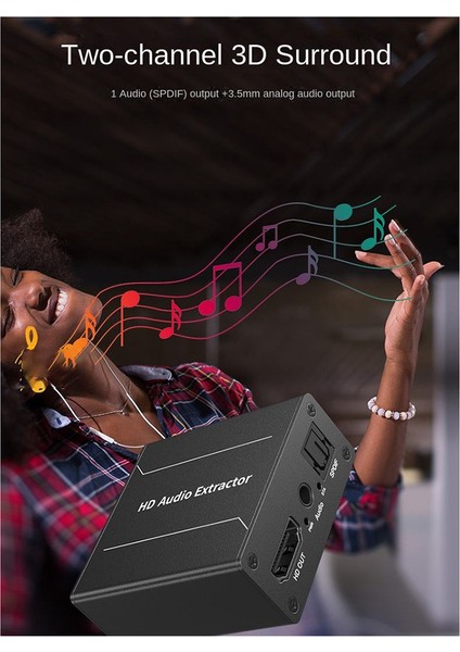 Uyumlu Ses Ayırıcı 4K30Hz Hd Sinyal 3.5 Ses Çıkarıcı Optik Ses Dönüştürücü Ses Adaptörü Abd Tak (Yurt Dışından) indirimleri