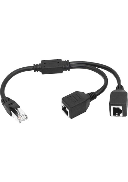 RJ45 1 Erkek - 2 Kadın Ethernet Splitter Kablosu Süper Cat5, Cat6, Cat7 Lan Ethernet Ağ Uzatma Kablosu Adaptörü (Yurt Dışından)