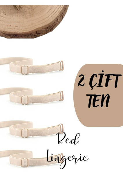 Metal Uçlu Ten Sütyen Askısı 2'li Paket (Çift)
