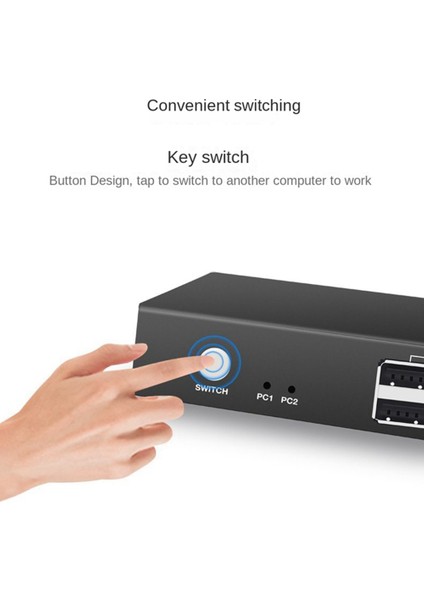 4K Kvm Switcher 2 Bağlantı Noktalı 2'si 1 Arada Hd 1080P Video Switcher Monitör Usb2.0 Sharer Hub Adaptörü Dönüştürücü (Yurt Dışından)
