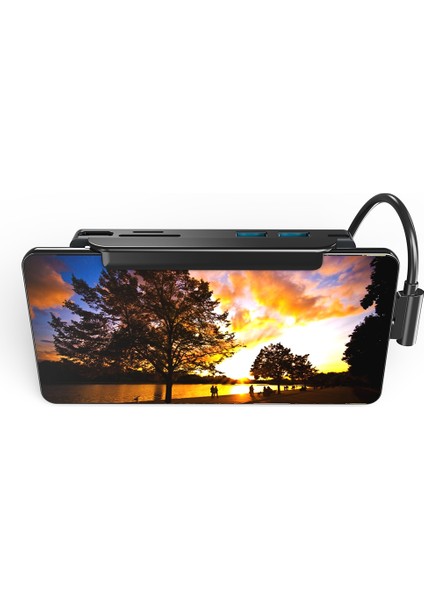 USB C Hub 3.0 87W Pd -Uyumlu Dönüştürücü Tip C Pro Için 90 Derece Çok Fonksiyonlu Yan Klip Adaptörü (Yurt Dışından) fiyatları