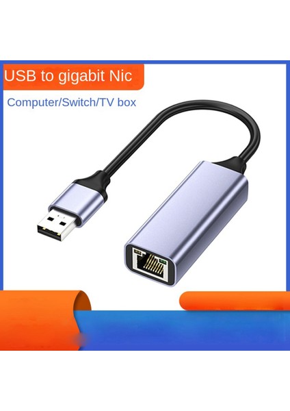 Type-C - RJ45 Ethernet Adaptörü Type-C 3.0 Pc Internet Type-C Dizüstü Bilgisayar/tv Kutusu Için 1000MBPS Ağ Adaptörü (Yurt Dışından)