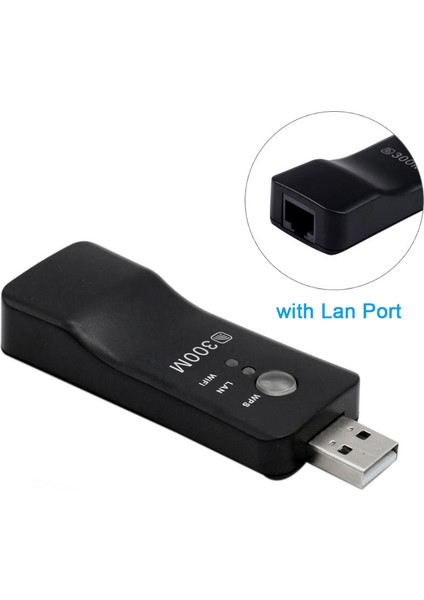 USB Tv Wifi Dongle Adaptörü 300 Mbps Evrensel Kablosuz Alıcı RJ45 Wps Lg Akıllı Tv Için (Yurt Dışından) fiyatları