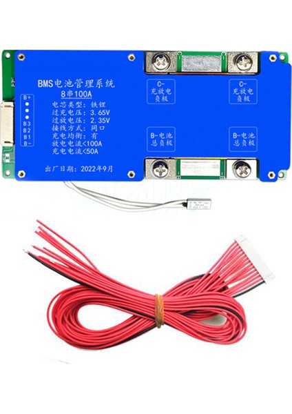8s 24V 100A Demir Lityum Pil Koruma Levhası Eşitleme Sıcaklık Kontrolü ile Aynı Bağlantı Noktası Bms Koruma Levhası (Yurt Dışından)