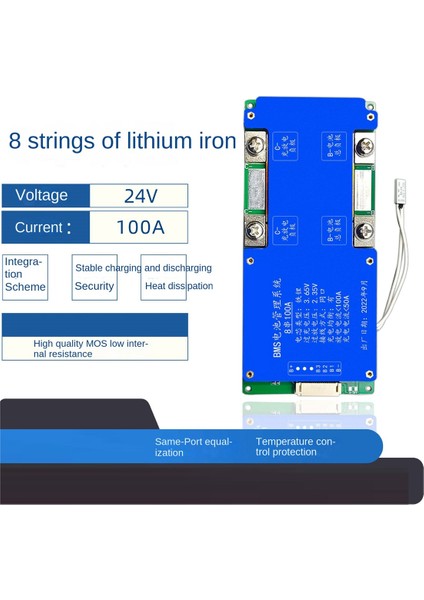 8s 24V 100A Demir Lityum Pil Koruma Levhası Eşitleme Sıcaklık Kontrolü ile Aynı Bağlantı Noktası Bms Koruma Levhası (Yurt Dışından)