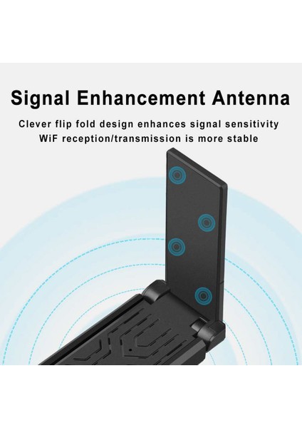 5400MBPS USB 3.0 Kablosuz Ağ Kartı Wifi 6e -Band 2.4g 5g 6g Adaptör USB Gigabit Ethernet Dongle Için 11 (Yurt Dışından)