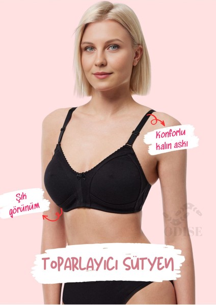 Telsiz Süngersiz Kapsız Penye Toparlayıcı Sütyen 3'lü Paket (Büyük Beden Mevcuttur) fiyatları