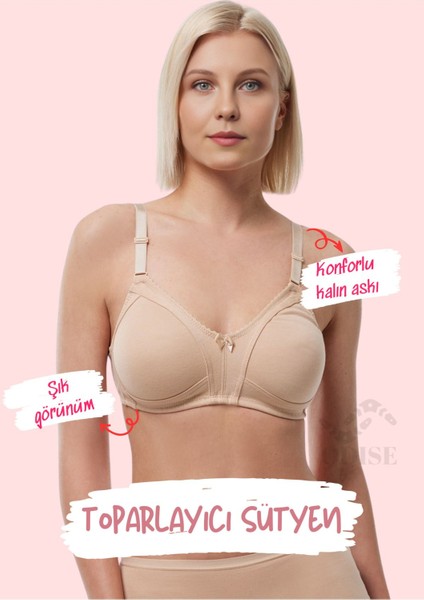 Telsiz Süngersiz Kapsız Penye Toparlayıcı Sütyen 2'li Paket (Büyük Beden Mevcuttur) fiyatları