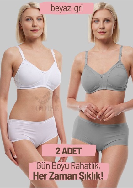 Telsiz Süngersiz Kapsız Penye Toparlayıcı Sütyen 2'li? Paket (Büyük Beden Mevcuttur)