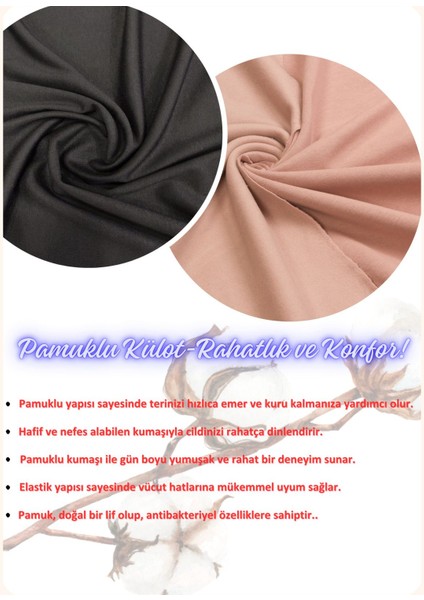 Likralı Pamuk Yüksek Bel Tanga 5'li Paket