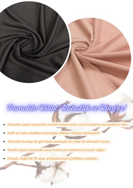 Likralı Pamuk Yüksek Bel Tanga 5'li Paket