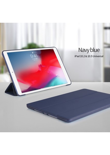 iPad 10.2 Inç 2019 Için 3 Katlı Pu + Tpu Mat Yumuşak Kılıf (Yurt Dışından)