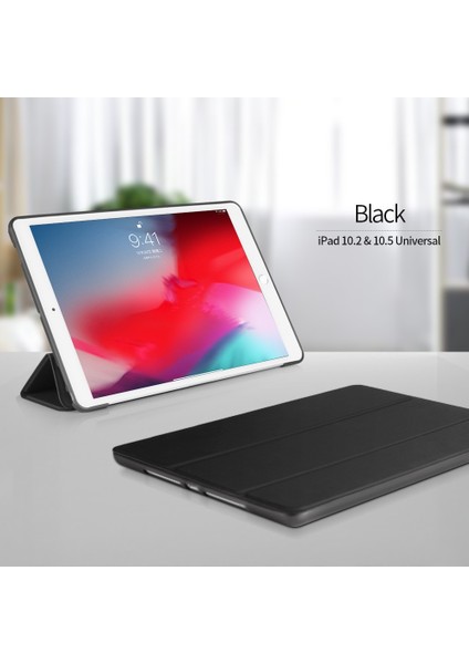 iPad 10.2 Inç 2019 Için 3 Katlı Pu + Tpu Mat Yumuşak Kılıf (Yurt Dışından)