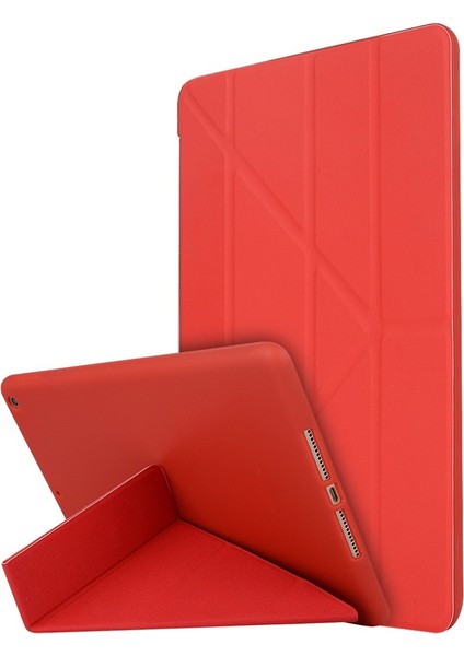 iPad 10.2 2021/2020/2019 Için Tpu Yatay Deformasyon Tutuculu Flip Deri Kılıf (Yurt Dışından)