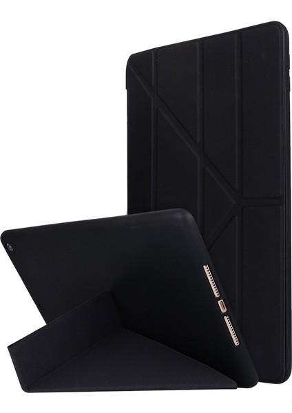 iPad 10.2 2021/2020/2019 Için Tpu Yatay Deformasyon Tutuculu Flip Deri Kılıf (Yurt Dışından)