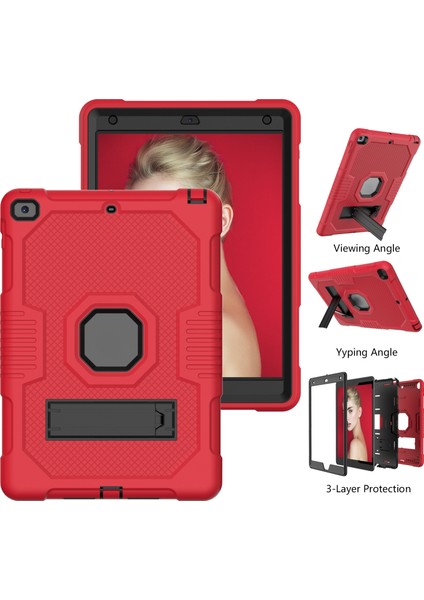 iPad 10.2 2021 Için Silikon + Pc Tablet Kılıfı (Yurt Dışından)