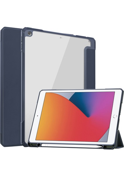 iPad 10.2 2021 / 2020 / 2019 Için Şeffaf Akrilik+Tpu+Pu Kılıf (Yurt Dışından)