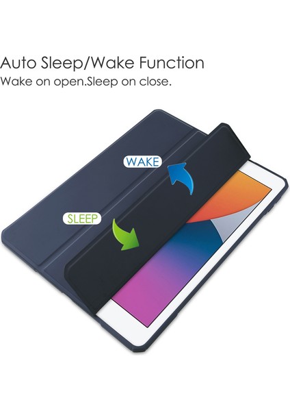 iPad 10.2 2021 / 2020 / 2019 Için Şeffaf Akrilik+Tpu+Pu Kılıf (Yurt Dışından)