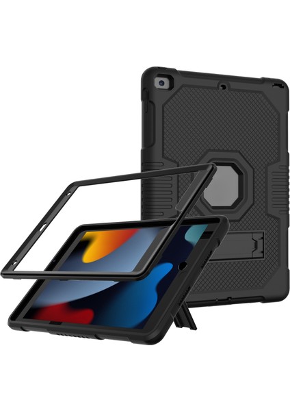 iPad 10.2 2021 Için Silikon + Pc Tablet Kılıfı (Yurt Dışından)