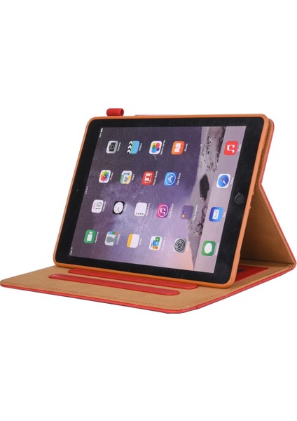 iPad 10.2 Için 2021/2020/2019 Iş Tarzı Yatay Çevirme Deri Kılıf Tutucu ve Kart Yuvası ve Fotoğraf Çerçevesi ve Cüzdan (Yurt Dışından)