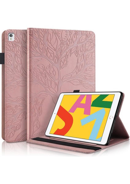 iPad 10.2 / iPad Pro 10.5 Inç Için Hayat Ağacı Deri Kılıf (Yurt Dışından)