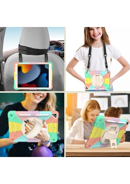 Pc + Silikon Kılıf iPad 10.2 2021/2020/2019 Için (Yurt Dışından)
